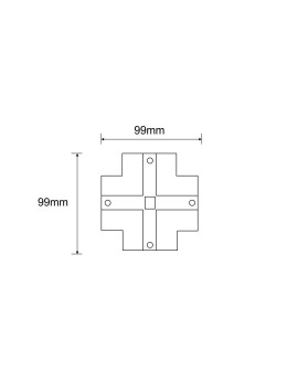 Shilo X switch cover for flush-mounted busbar - White 8136 - product 2