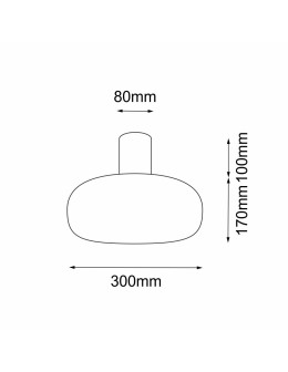 Shilo Plafond Tanpo O - Black (300 mm) 1094 - product 2