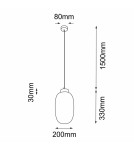 Pendant lamps - Shilo Tanpo I Z Pendant Lamp - Black (200 mm) 5208 - product 2