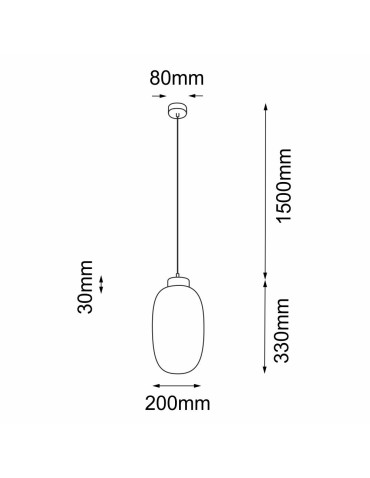 Shilo Tanpo I Z Pendant Lamp - Black (200 mm) 5208 - product 2