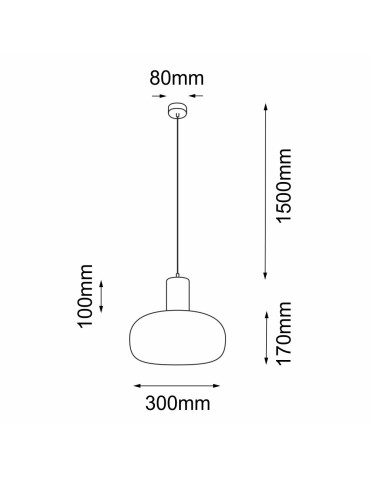 Shilo Lampa wisząca Tanpo O Z - Czarna (300 mm) 5209 - produkt 2
