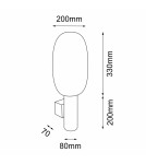 Wall lamps - Shilo Wall lamp Tanpo I K - Black (530 mm) 4008 - product 2