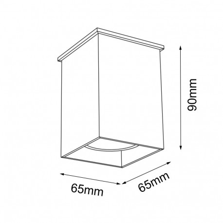 Shilo Plafon Toda - Czarny (90 mm) 1101