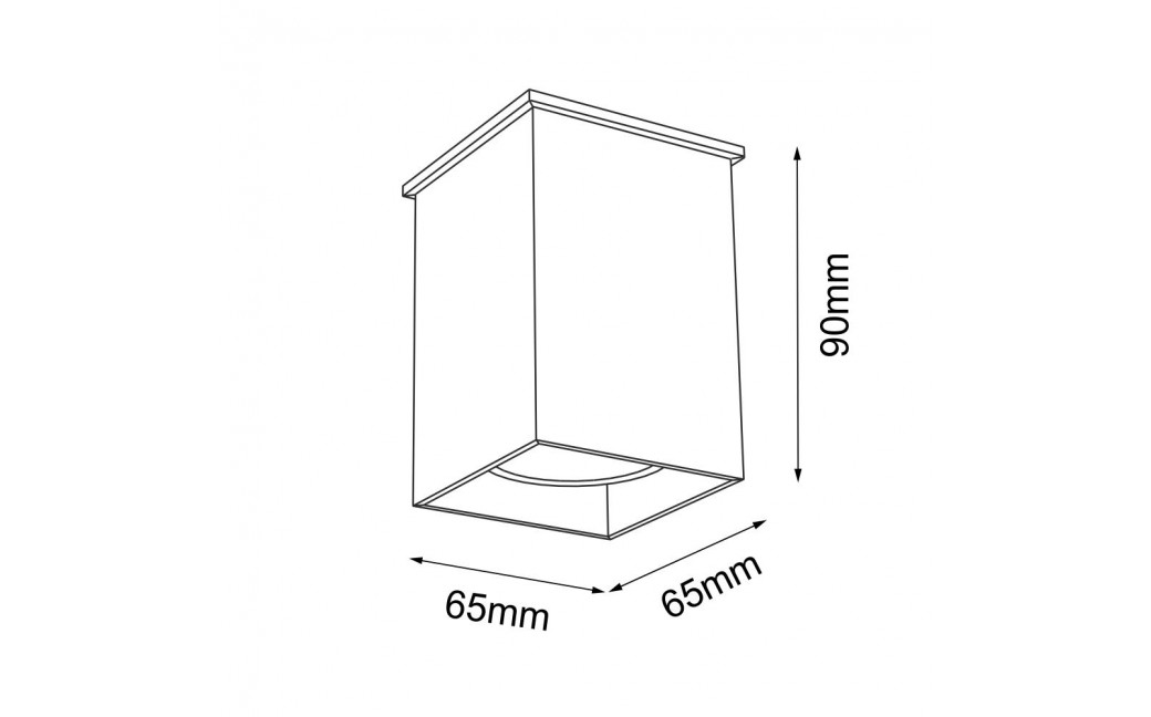 Shilo Plafon Toda - Czarny (90 mm) 1101