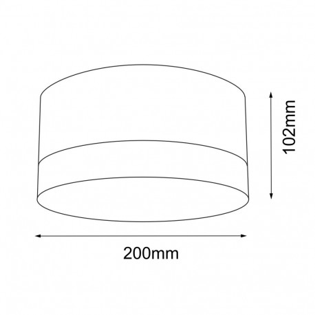 Shilo Plafon Tosa - Biały IP44 (200 mm) 7728