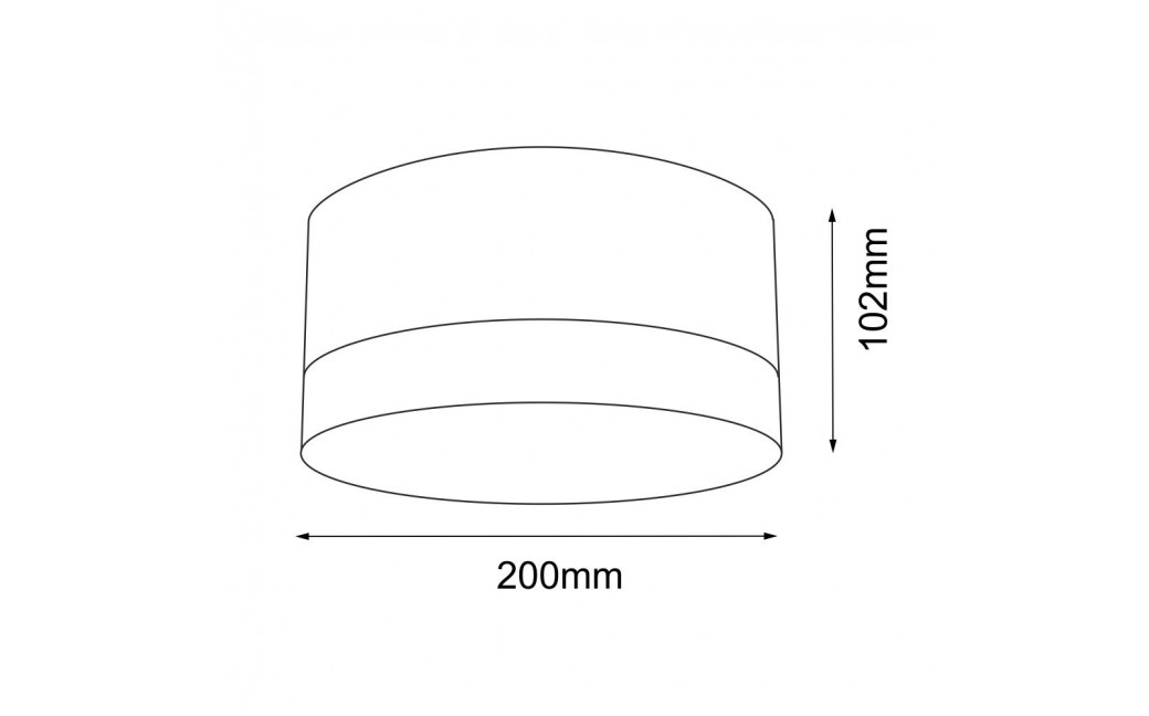 Shilo Plafon Tosa - Biały IP44 (200 mm) 7728