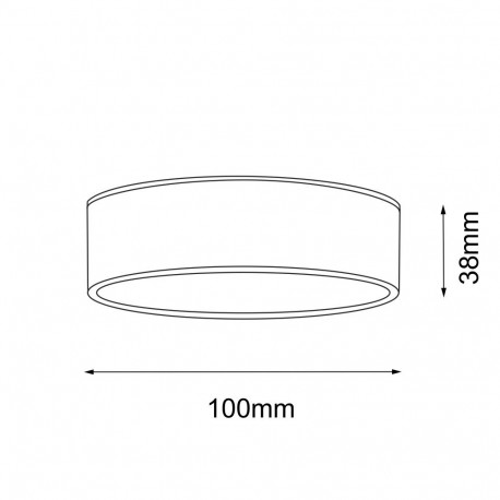 Shilo Plafon Tottori IL - Biały IP44 (100 mm) 3000K 7724