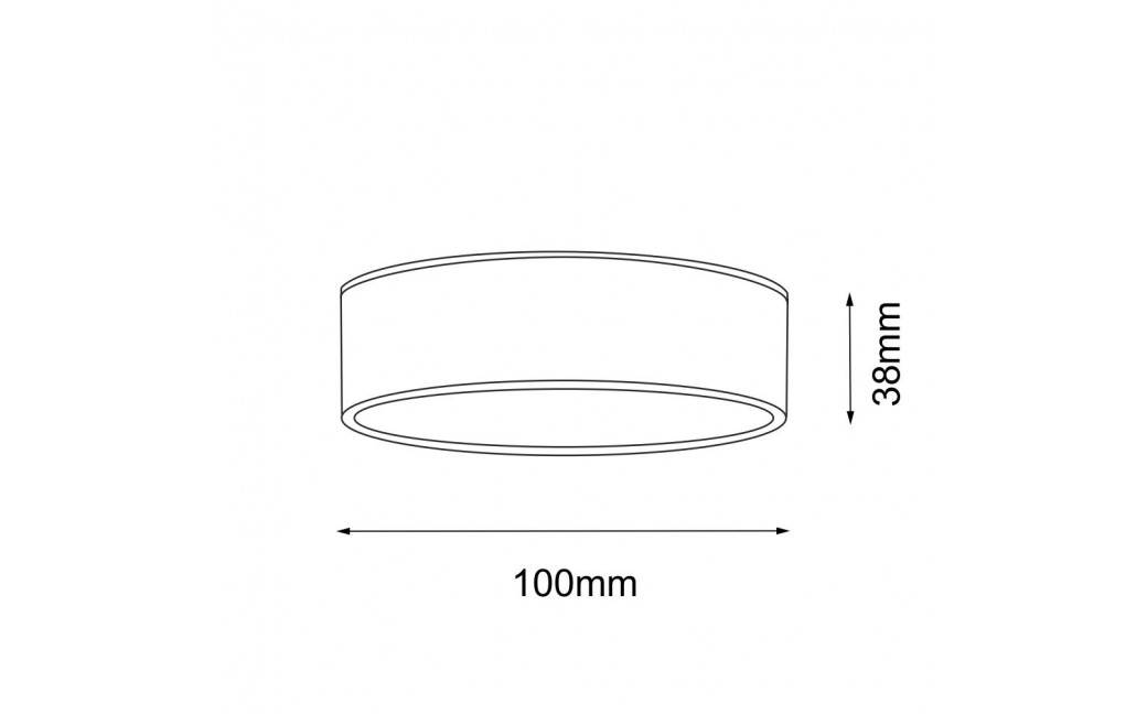 Shilo Plafon Tottori IL - Biały IP44 (100 mm) 3000K 7724