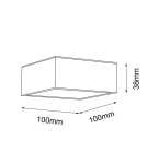 Bathroom ceiling lamps - Shilo Plafond Tottori IL - White IP44 (100x100 mm) 3000K 7725 - product 2