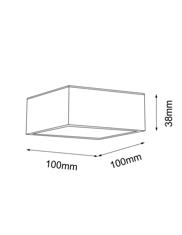Bathroom ceiling lamps - Shilo Plafond Tottori IL - White IP44 (100x100 mm) 3000K 7725 - product kolory-swiatla.pl 2
