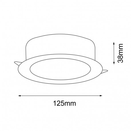 Shilo Lampa wpuszczana Tottori IL - Biała (125 mm) IP44 3000K 7726