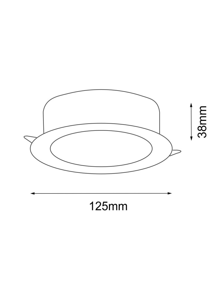 Recessed lamps with hermetic shade - Shilo Tottori IL recessed lamp - White (125 mm) IP44 3000K 7726 - product kolory-swiatla.pl 2