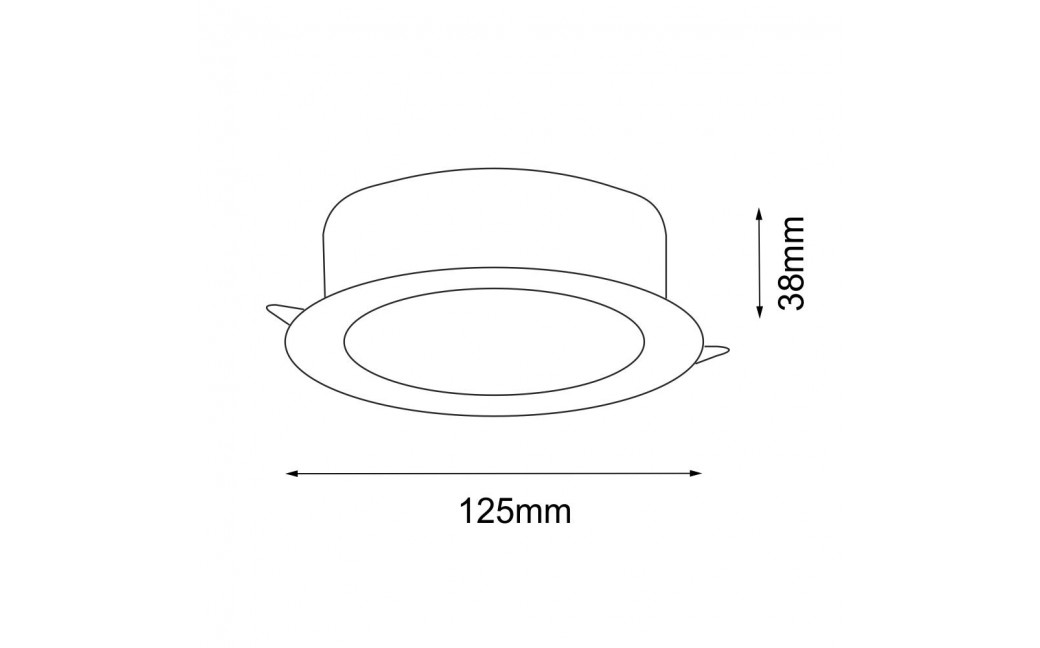 Shilo Lampa wpuszczana Tottori IL - Biała (125 mm) IP44 3000K 7726