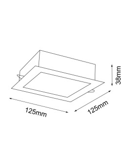 Shilo Lampa wpuszczana Tottori IL - Biała (125 mm) IP44 3000K 7727 - produkt 2