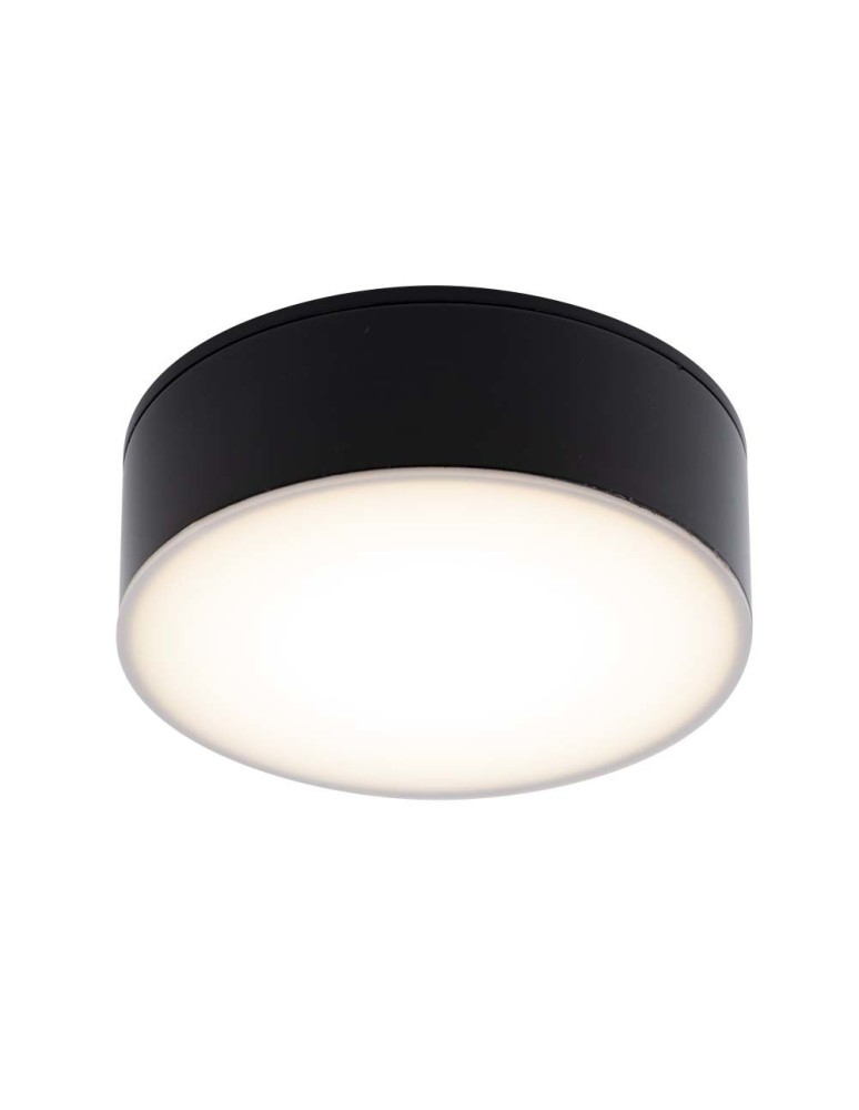 Bathroom ceiling lamps - Shilo Plafond Tottori IL - Black IP44 (100 mm) 3000K 8056 - product kolory-swiatla.pl 1