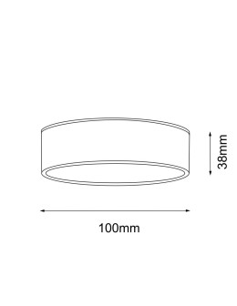 Shilo Plafon Tottori IL - Czarny IP44 (100 mm) 3000K 8056 - produkt 2