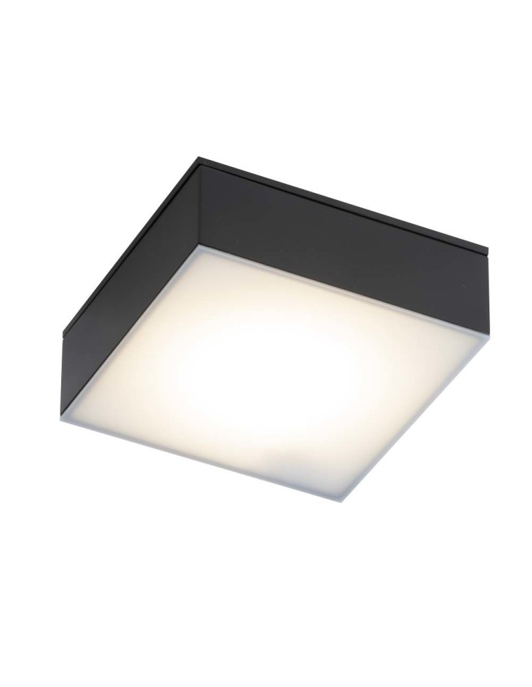 Bathroom ceiling lamps - Shilo Plafond Tottori IL - Black IP44 (100x100 mm) 3000K 8057 - product kolory-swiatla.pl 1