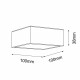 Shilo Plafon Tottori IL - Czarny IP44 (100x100 mm) 3000K 8057
