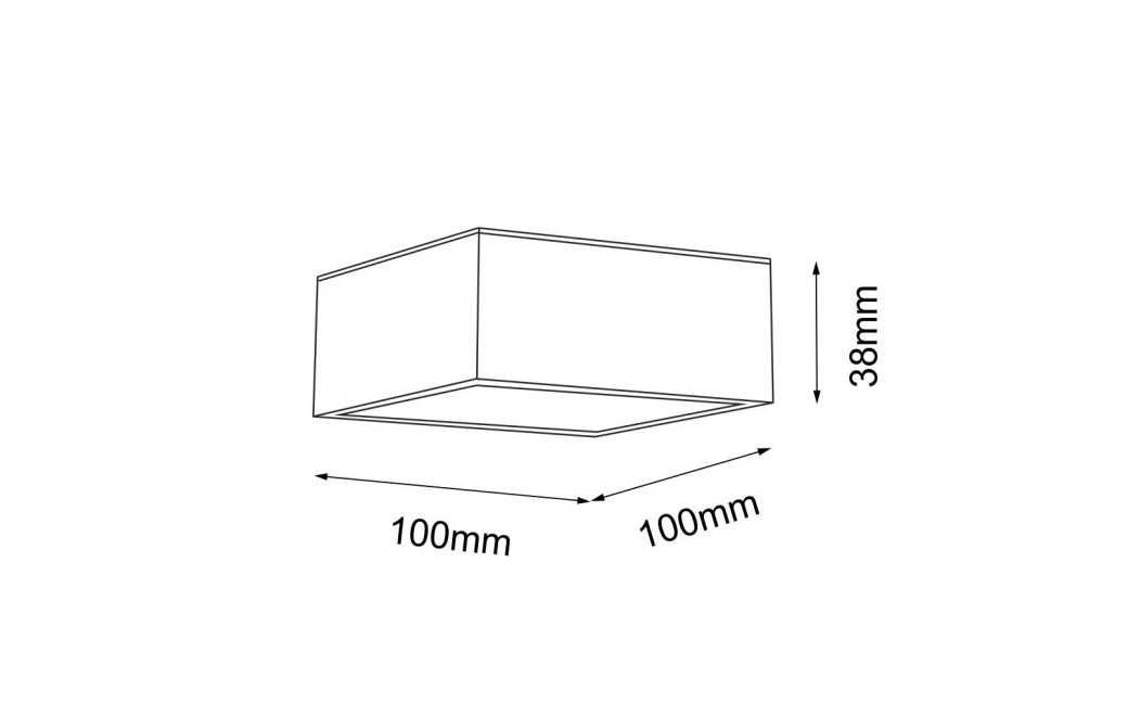 Shilo Plafon Tottori IL - Czarny IP44 (100x100 mm) 3000K 8057