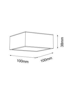 Shilo Plafon Tottori IL - Biały IP44 (100x100 mm) 4000K 8578 - produkt 2