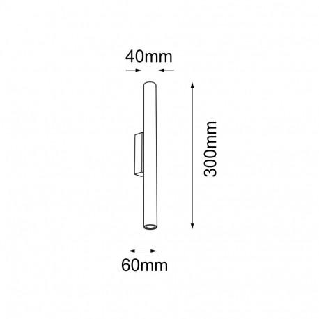 Shilo Kinkiet Yabu K2 - Biały (300 mm) 4049