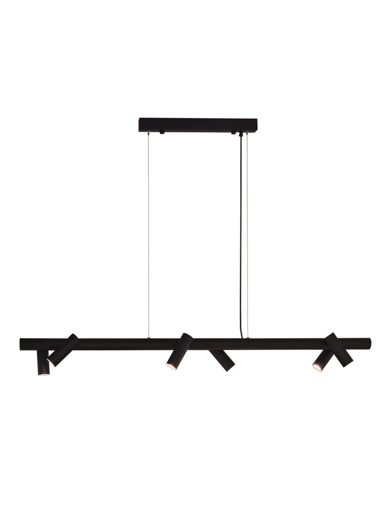 Pendant lamps - Shilo Pendant lamp Yabu 6 - Black (1200 mm) 5067 - product kolory-swiatla.pl 1