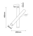 Lamps for 3-phase busbars - Shilo Spot Yabu T R2 - Black - Rail 3F 230V 6618 - product 2