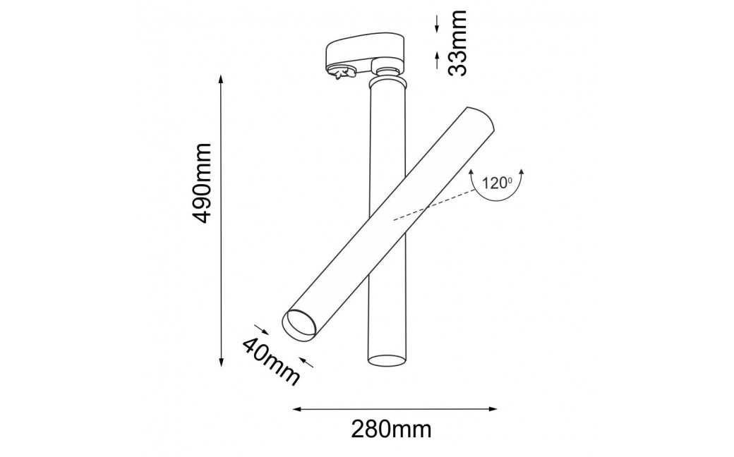 Shilo Spot Yabu T R2 - Czarny - Szynoprzewód 3F 230V 6618