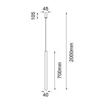 Pendant lamps - Shilo Pendant lamp Yabu 1 - White (700 mm) 7573 - product 2