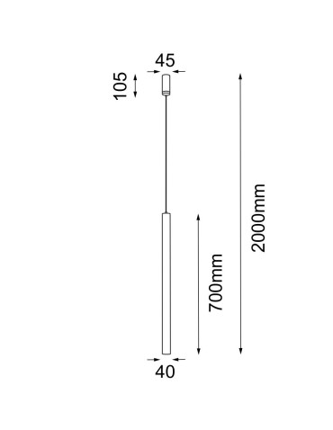 Shilo Lampa wisząca Yabu 1 - Biała (700 mm) 7573 - produkt 2
