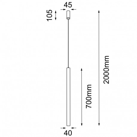 Shilo Lampa wisząca Yabu 1 - Biała (700 mm) 7573