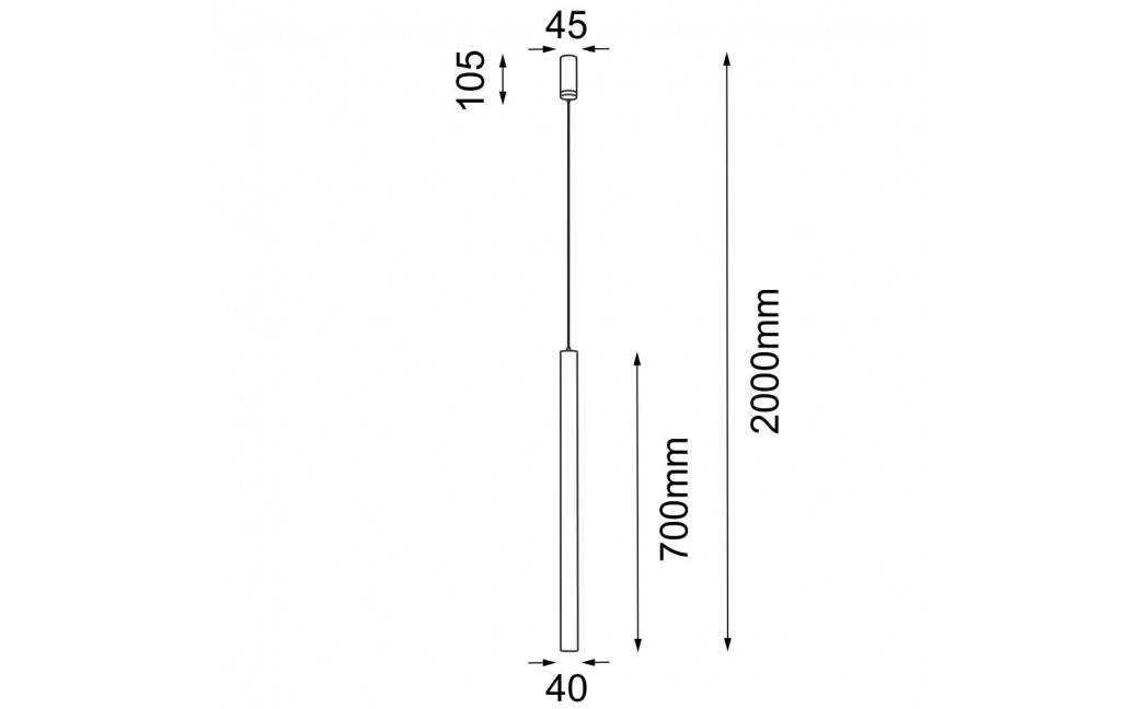 Shilo Lampa wisząca Yabu 1 - Biała (700 mm) 7573