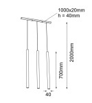 Pendant lamps - Shilo Pendant lamp Yabu 3 - White (700 mm) 7574 - product 2