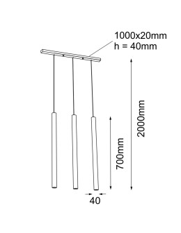Shilo Pendant lamp Yabu 3 - White (700 mm) 7574 - product 2