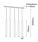 Pendant lamps - Shilo Pendant lamp Yabu 5 - White (700 mm) 7575 - product 2