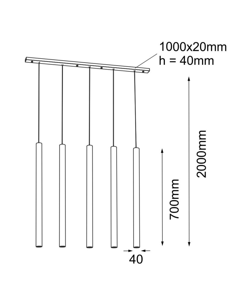 Pendant lamps - Shilo Pendant lamp Yabu 5 - White (700 mm) 7575 - product kolory-swiatla.pl 2