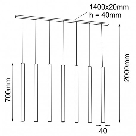 Shilo Lampa wisząca Yabu 7 - Biała (700 mm) 7576