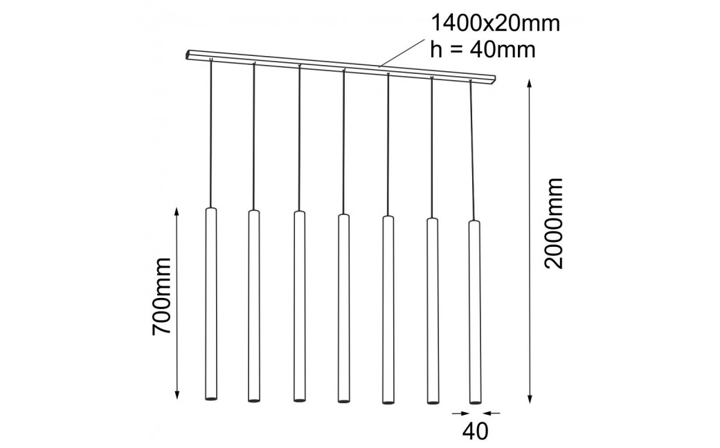 Shilo Lampa wisząca Yabu 7 - Biała (700 mm) 7576