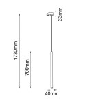 Lamps for 3-phase busbars - Shilo Spot Yabu T - Black - Rail 3F 230V 7868 - product 2