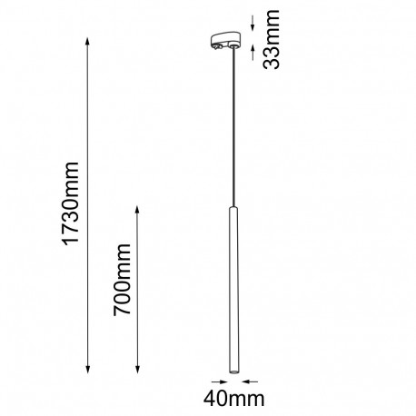 Shilo Spot Yabu T - Czarny - Szynoprzewód 3F 230V 7868