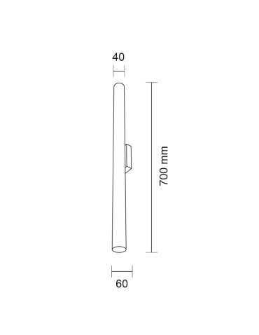 Shilo Kinkiet Yabu K1 - Czarny IP44 (700 mm) 8075 - produkt 2