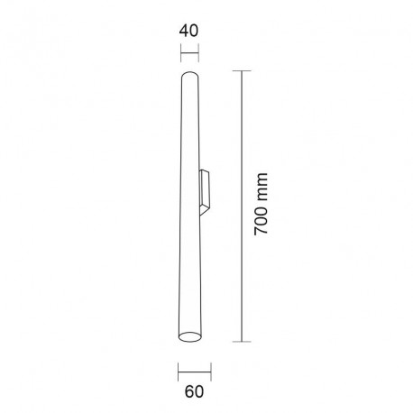 Shilo Kinkiet Yabu K1 - Czarny IP44 (700 mm) 8075