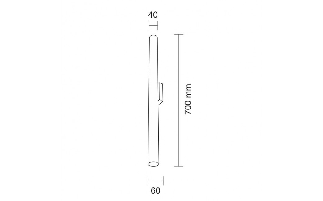 Shilo Kinkiet Yabu K1 - Czarny IP44 (700 mm) 8075