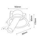 Recessed ceiling spotlights - Shilo Yakumo 2 recessed lamp - White 7807 - product 2