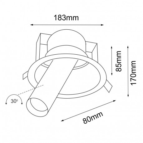 Shilo Lampa wpuszczana Yakumo 2 - Biała 7807