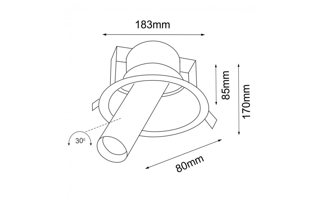 Shilo Lampa wpuszczana Yakumo 2 - Biała 7807