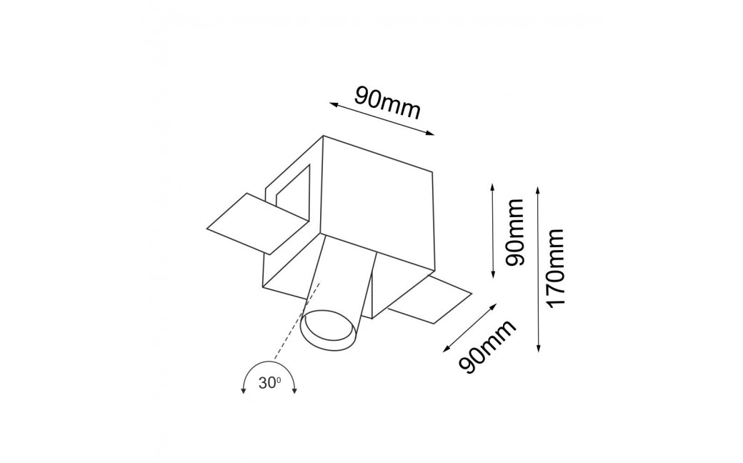 Shilo Lampa wpuszczana Yamato 1 - Czarna 3036