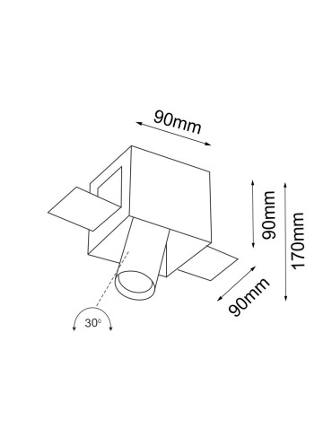 Shilo Lampa wpuszczana Yamato 1 - Biała 3037 - produkt 2