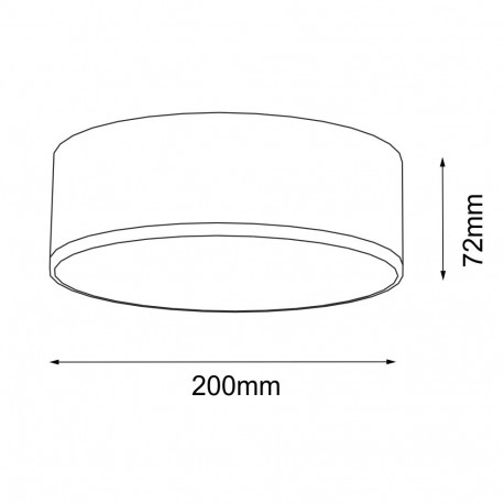 Shilo Plafon Zama - Biały IP44 (200 mm) 7734