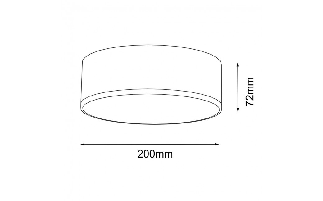 Shilo Plafon Zama - Biały IP44 (200 mm) 7734